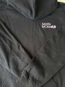 Black & Soft Pink Pullover Checkered Hoodie