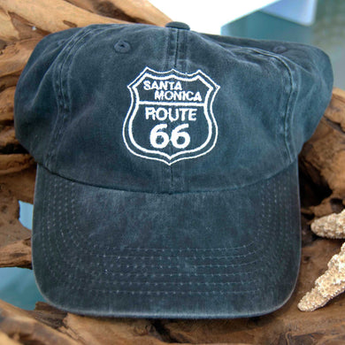 Route 66 Santa Monica Adult Hat - Black